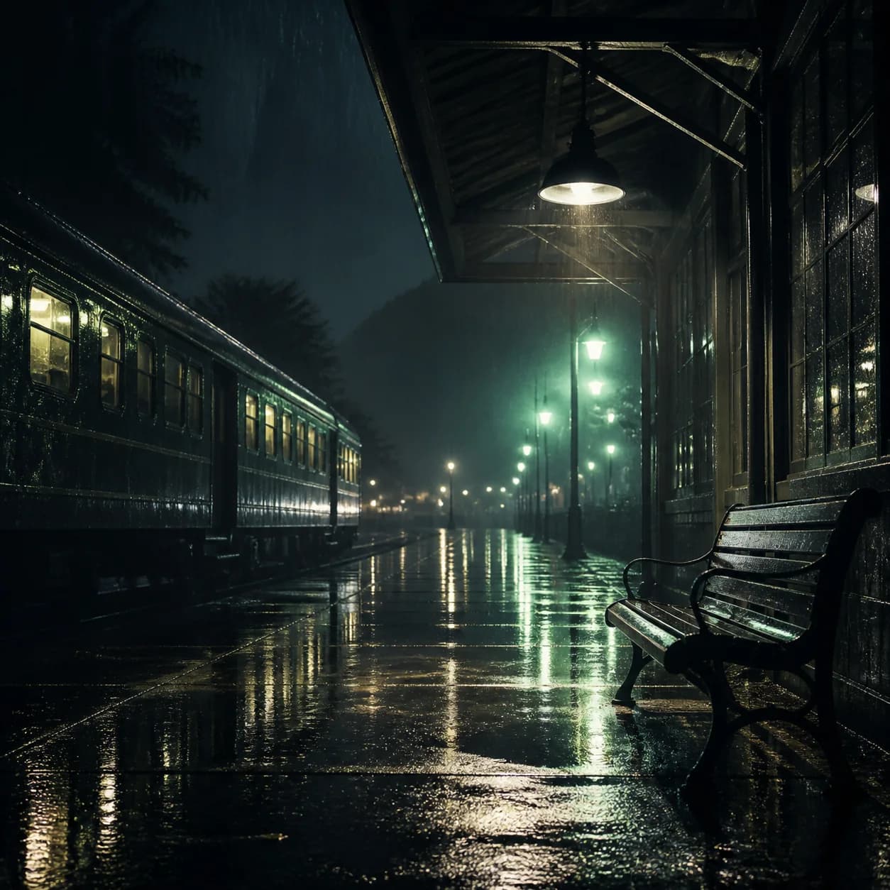 Rainy station artwork for the After the Rain demo release